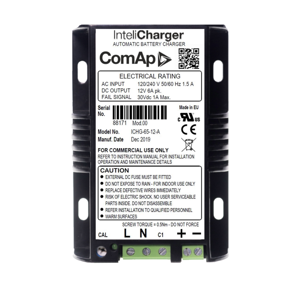 【 DC１２V ６５A 】安定化電源｜SHIBATA ｜D1 GP｜ACコード付 ComAp - InteliCharger 65 12-A